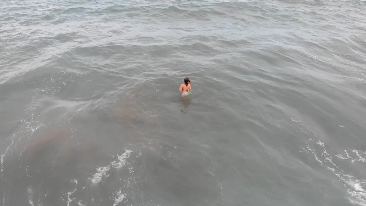 Spain Malaga Nerja beach on a summer cloudy day using a drone and a stabilised action cam-1