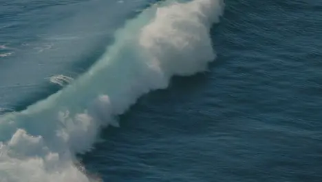 Tracking Shot of Waves Off the Coast in Bali