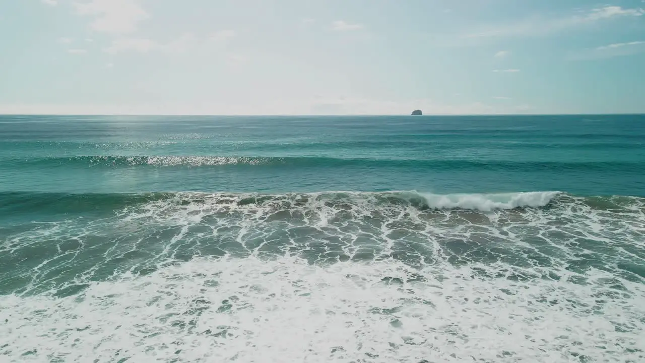 Drone flight over breaking waves