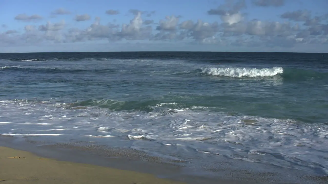 Oahu Sandy Beach Wave Comes In