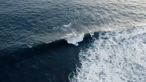 Drone Shot Following Surfer Attempting to Ride Wave