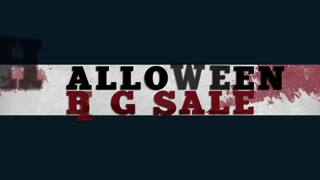 Halloween Big Sale with red blood on dark grunge texture