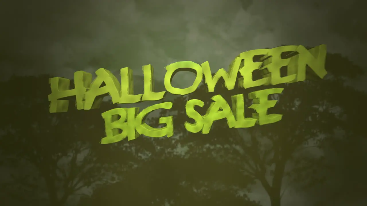 Halloween Big Sale with mystical forest