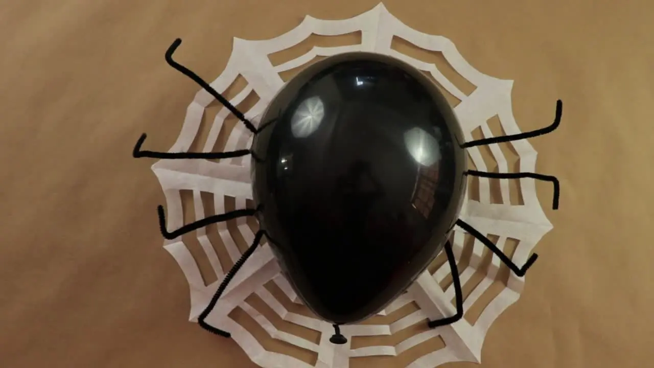 Halloween decorations Black spider balloon and paper spiderweb