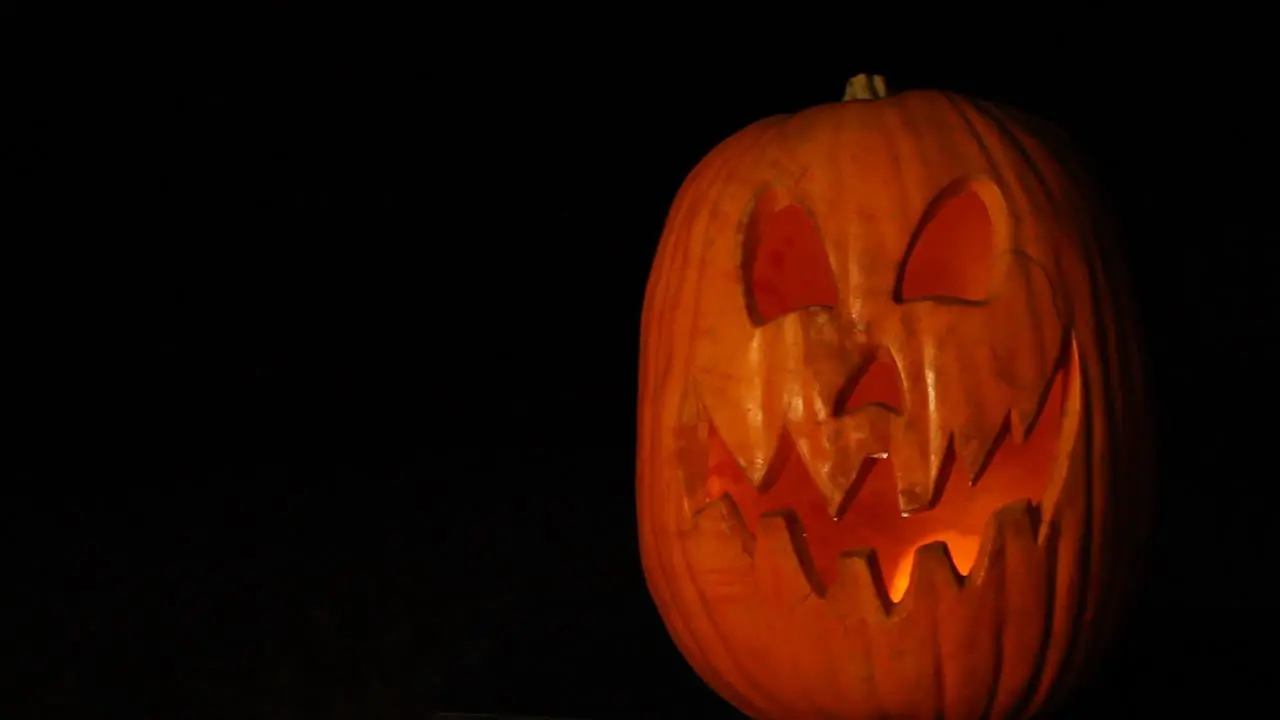 Tall Jack O Lantern With Flickering Pumpkin Light Halloween Framed Right