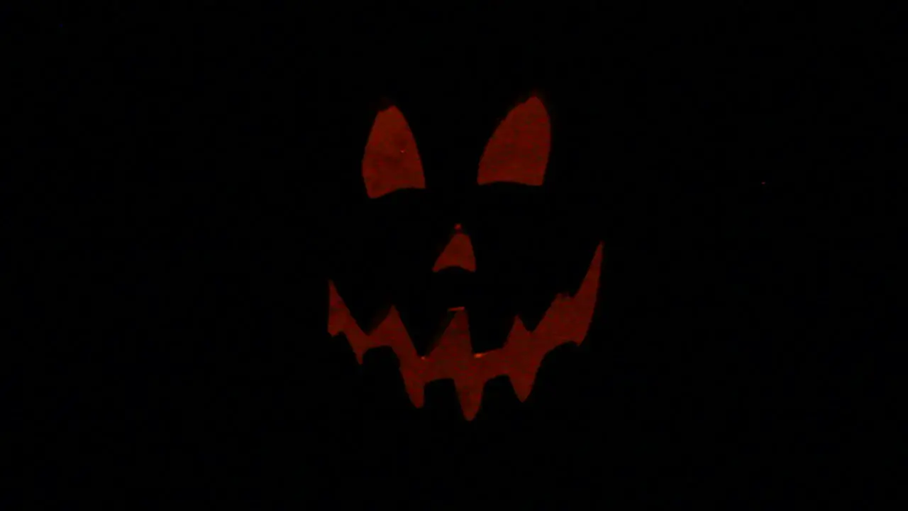 Tall Jack O Lantern Silhouette With Slow Flicker Pumpkin Light Halloween Centered