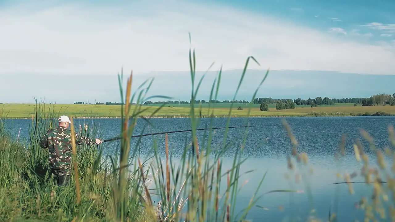 fisherman test the waters with a fishing