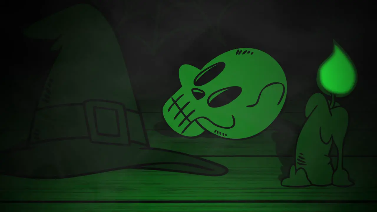 Halloween background animation with skull 1