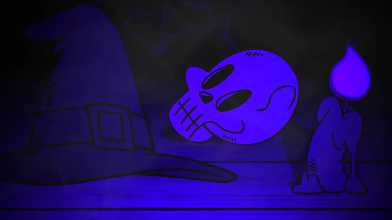 Halloween background animation with skull 2