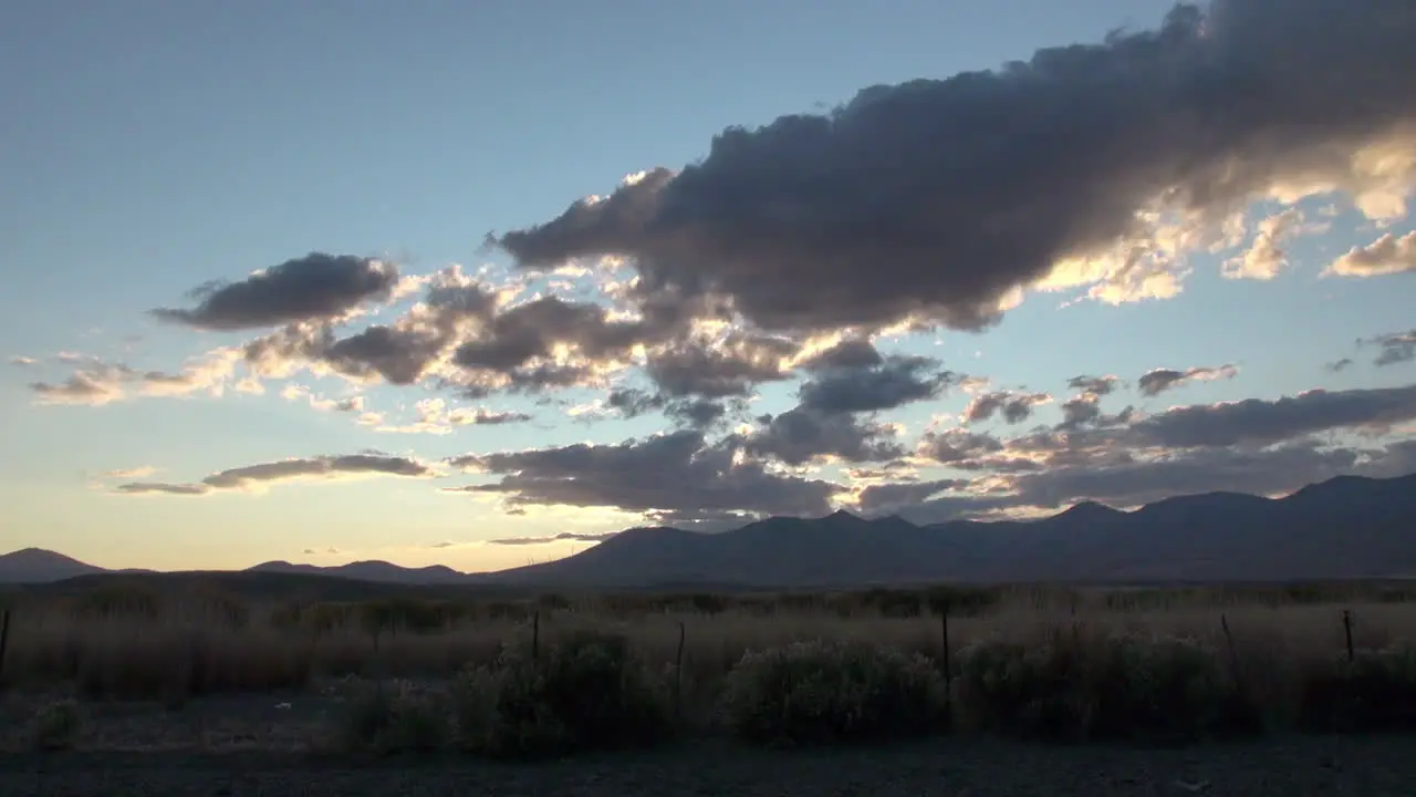 Nevada grey clouds in evening timelapse