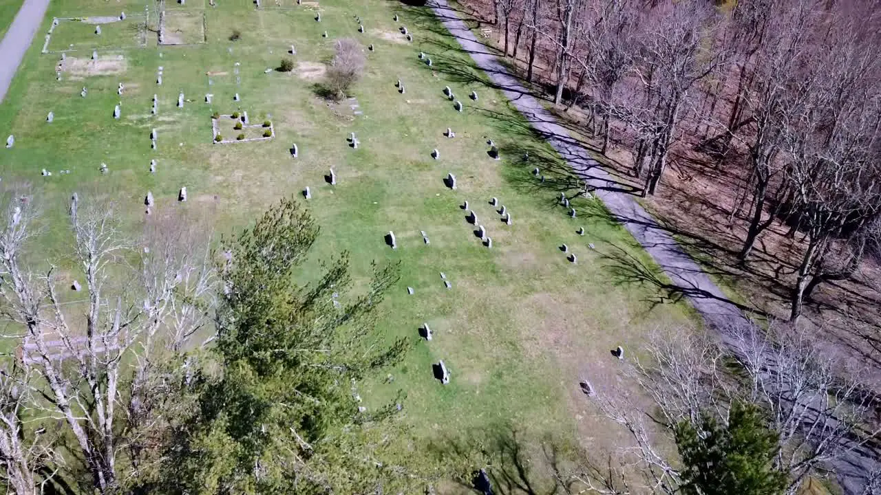 Aerial Cemetery Graveyard in 4k