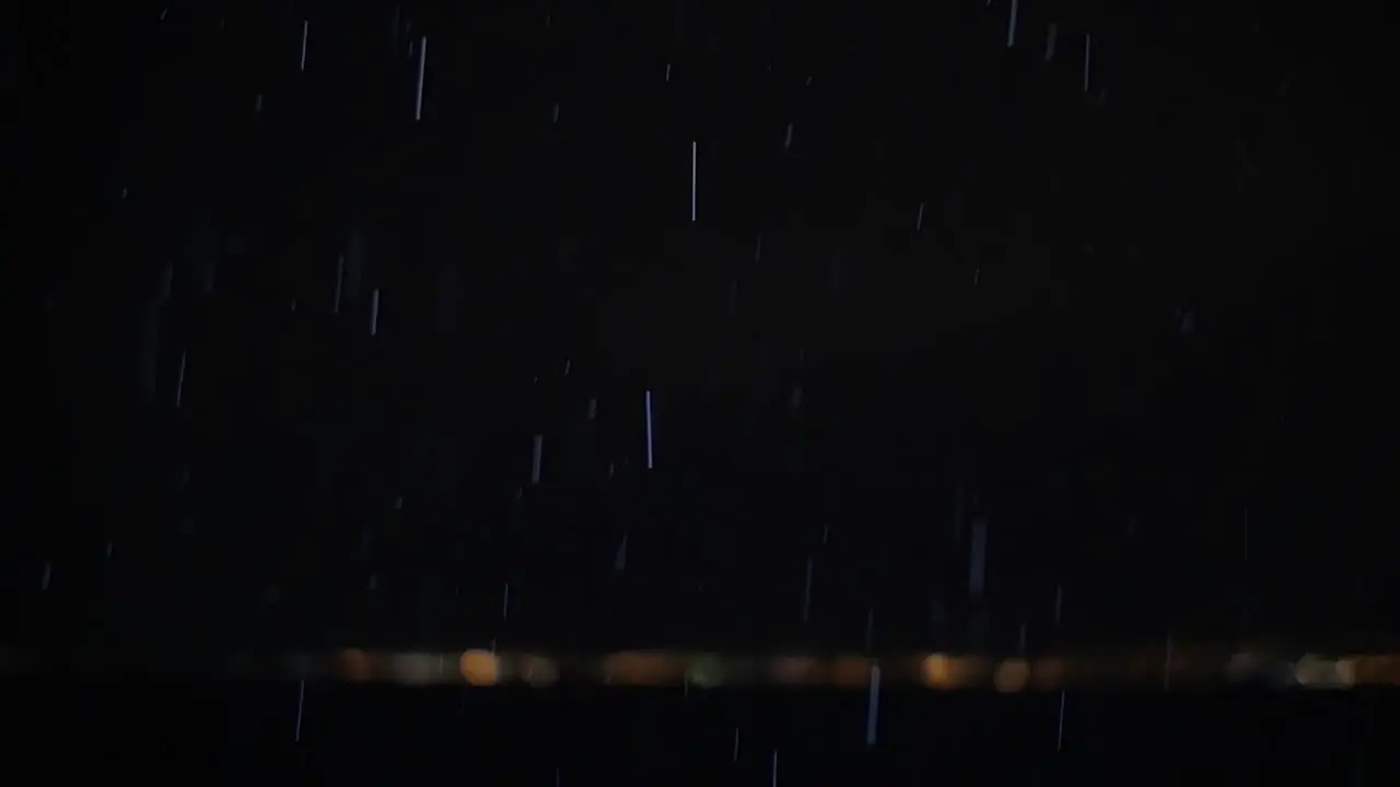 Night rain and lightning