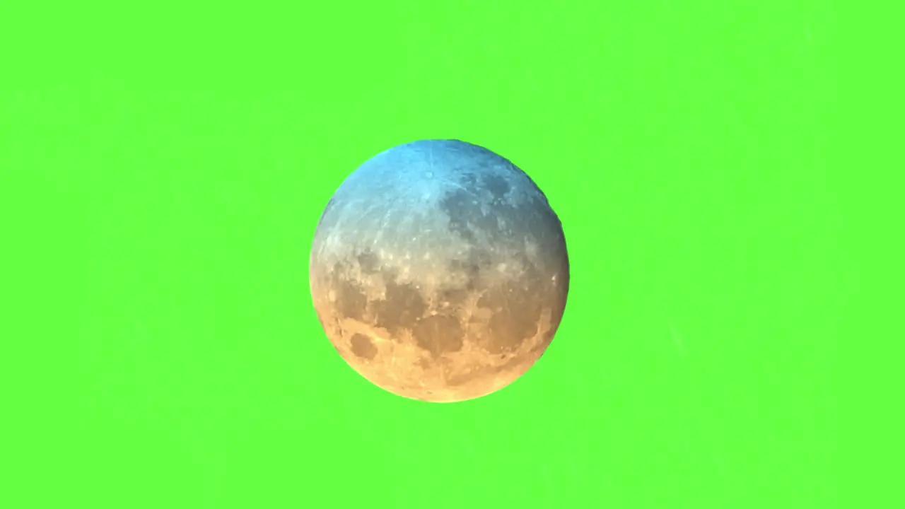 Colourful Full Moon Animation Setting On Green Screen