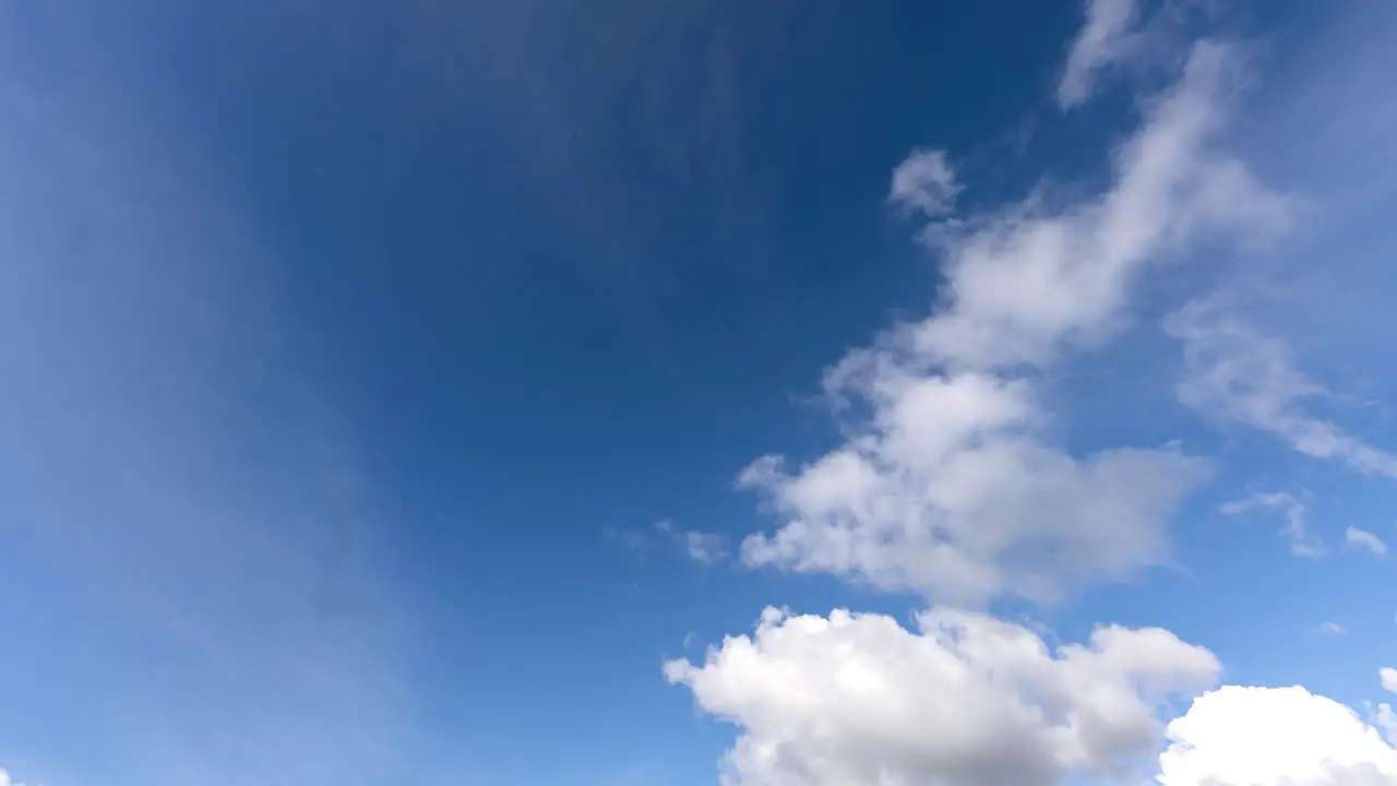 White clouds moving in a beautiful blue sky