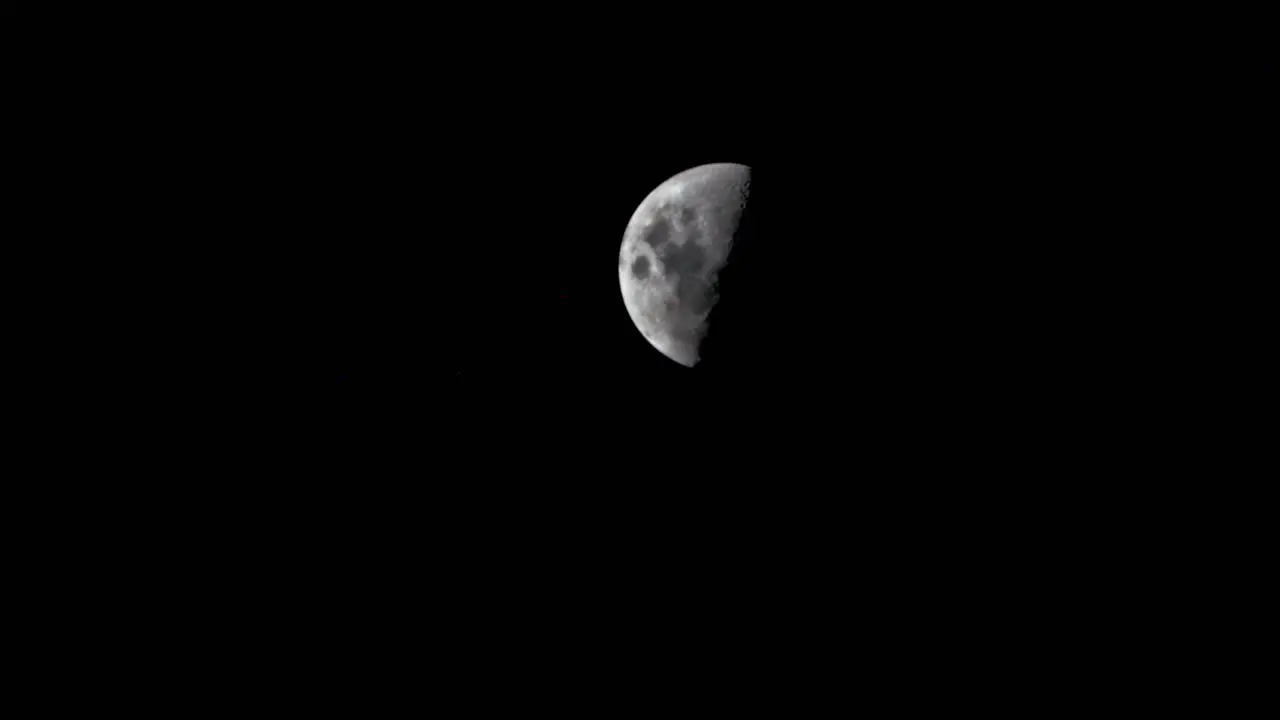 Moon Rising From Outer Space