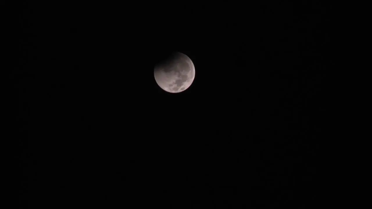 Time lapse shot of the moon setting