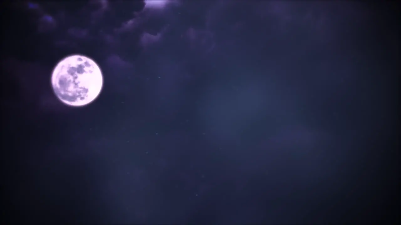 Mystical animation halloween background with dark moon and clouds 2