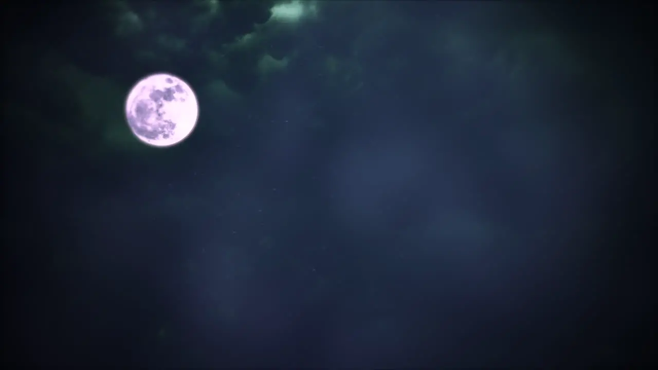 Mystical animation halloween background with dark moon and clouds 1