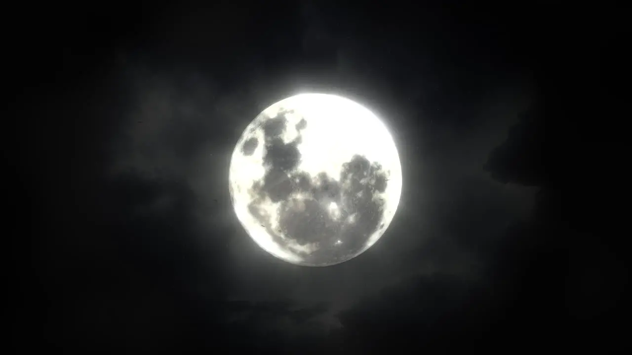 Mystical animation halloween background with dark moon and clouds 6