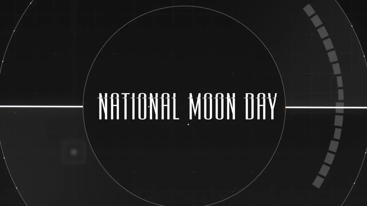 National Moon Day with black circles and HUD elements