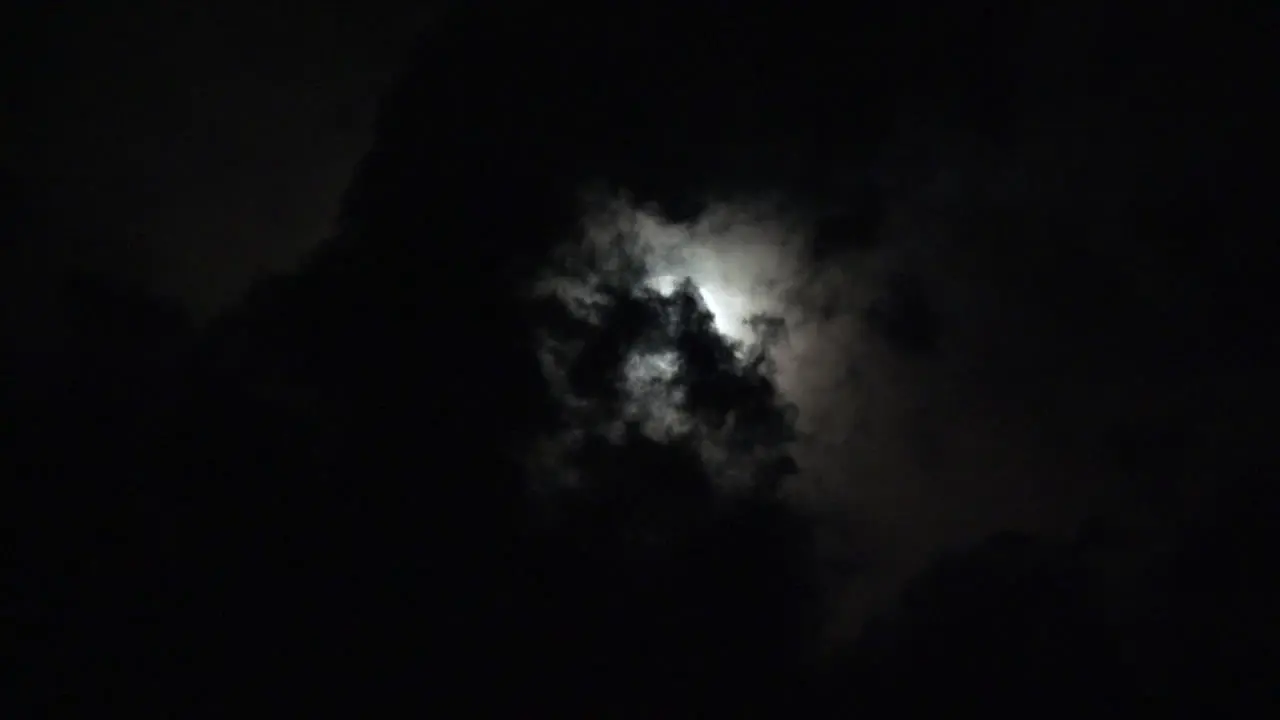 Moon And Clouds Time Lapse