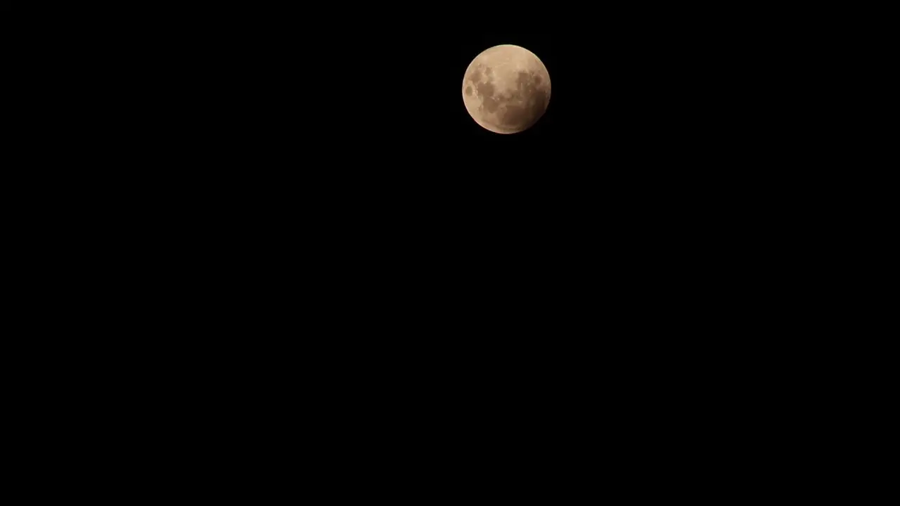 Blood moon moving through the sky