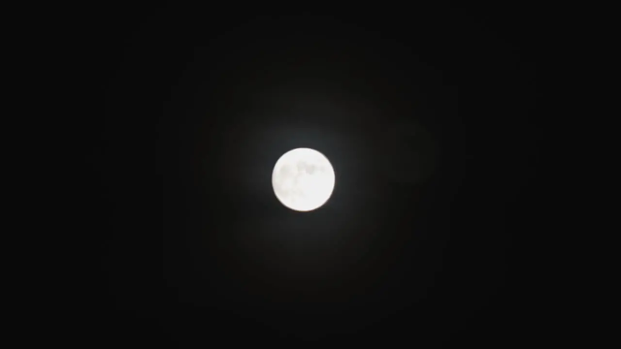 Full Moon in Chicago Night Sky