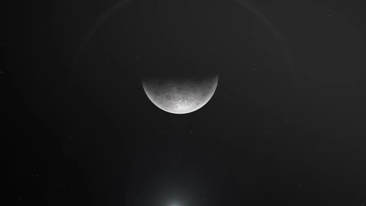 Moon Aligned With The Sun During Solar Eclipse