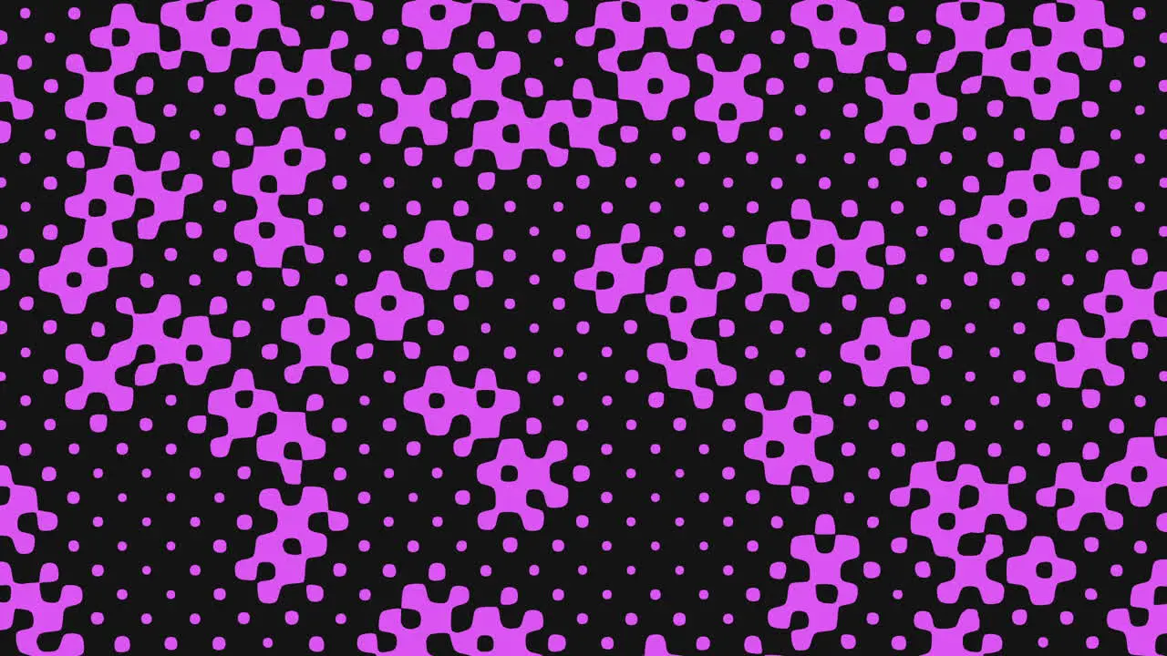 Monochromatic purple dots in rows pattern