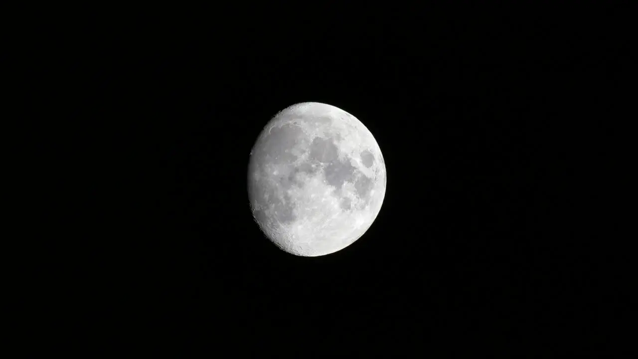 Brilliant close up of the moon either in its Waning Phase or waxing gibbous phase