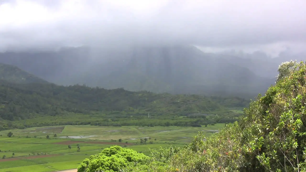 Rain storm in mountains of Kauai