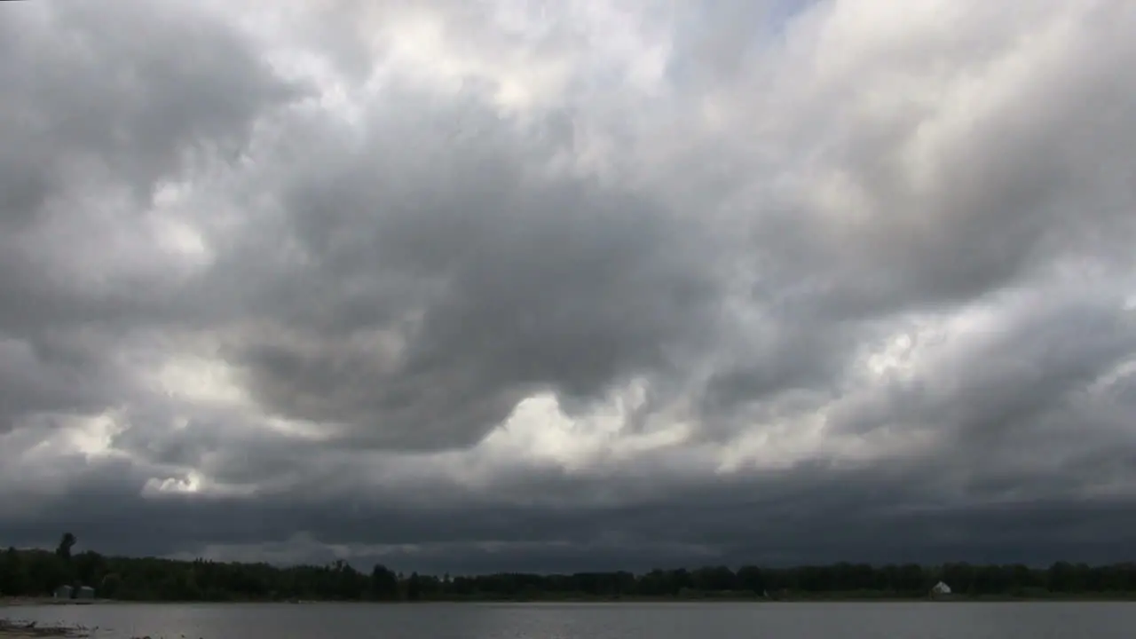 Minnesota clouds over lake timelapse