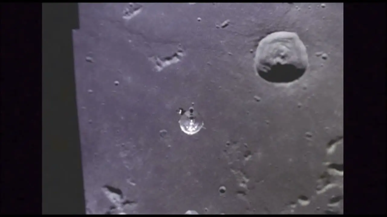 Apollo Command and Service Module Orbiting Moon