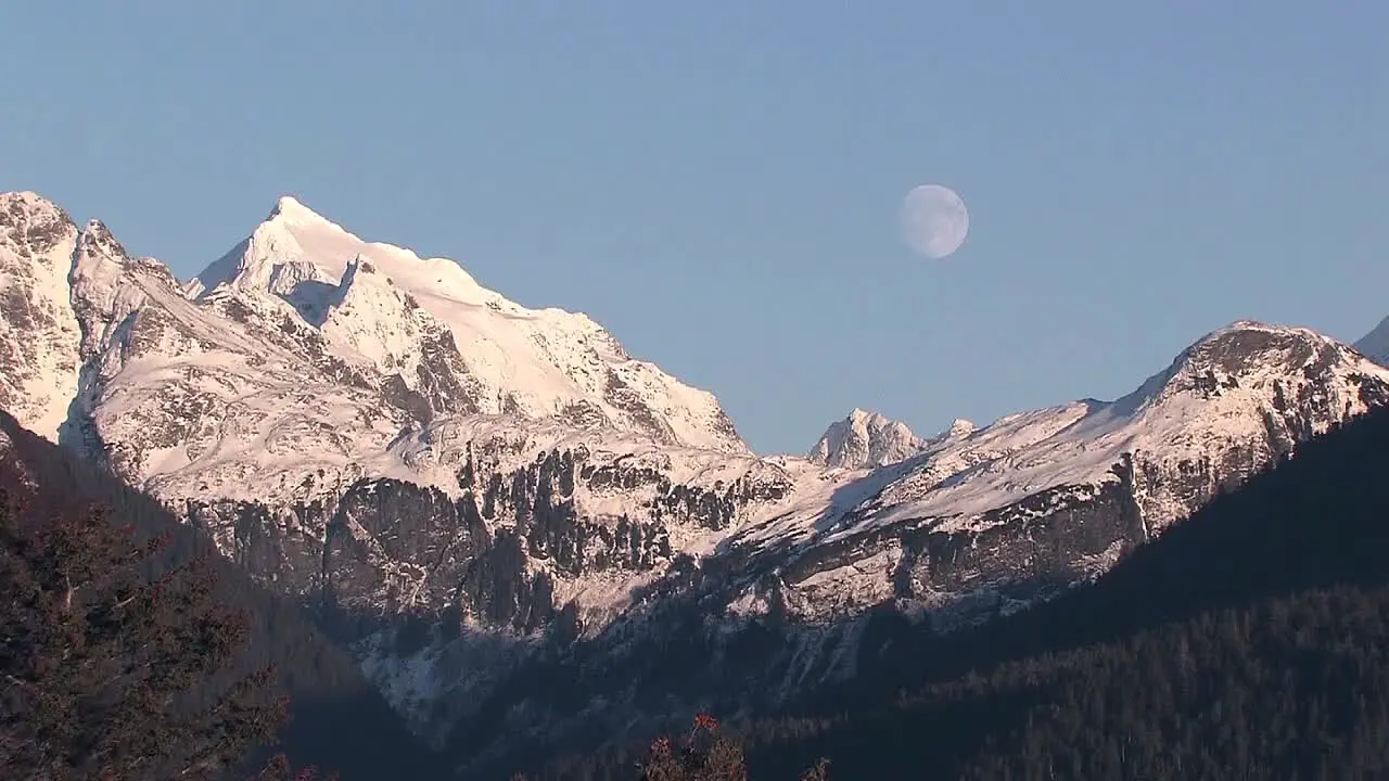 Moon Over Mountains