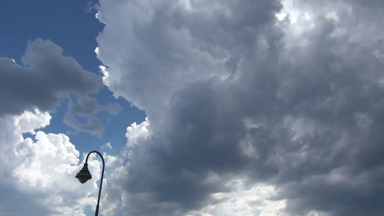 California Clouds And Lamp Post Time Lapse