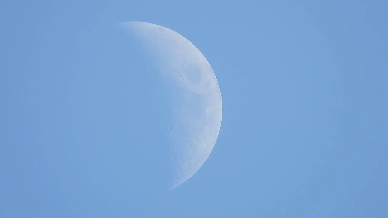 Beautiful moon in day time 