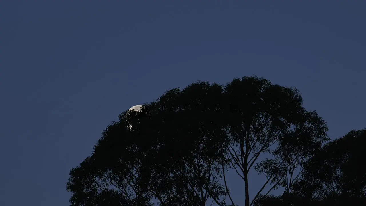 Time lapse of lunar movement at night