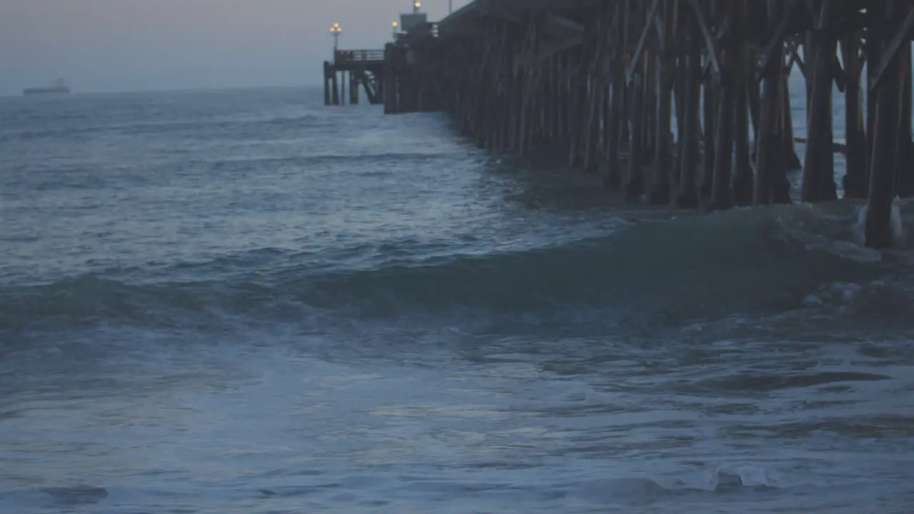 Massive waves under the Seal Beach pier