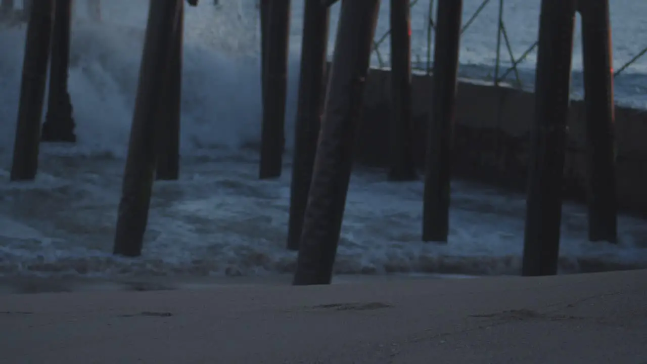 More crashing waves under the Seal Beach pier