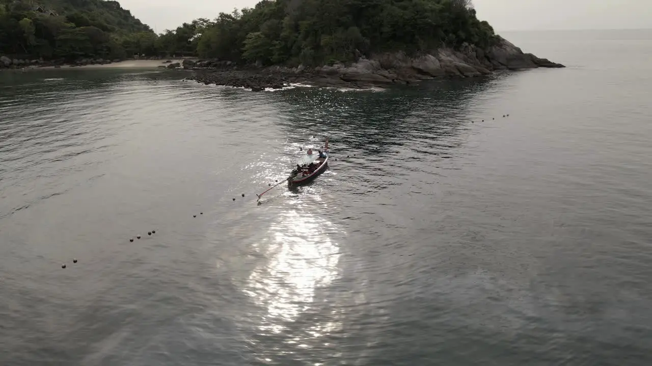 Fisher boat in the ocean