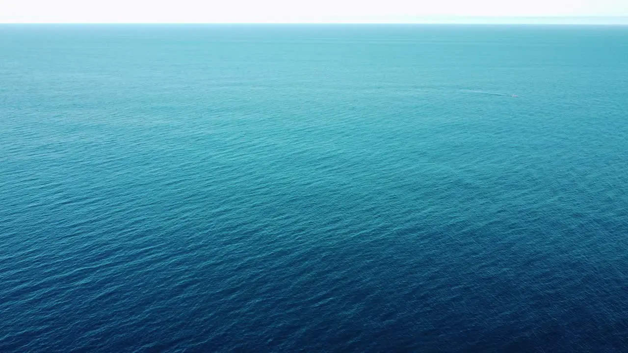 Aerial view of the open blue sea