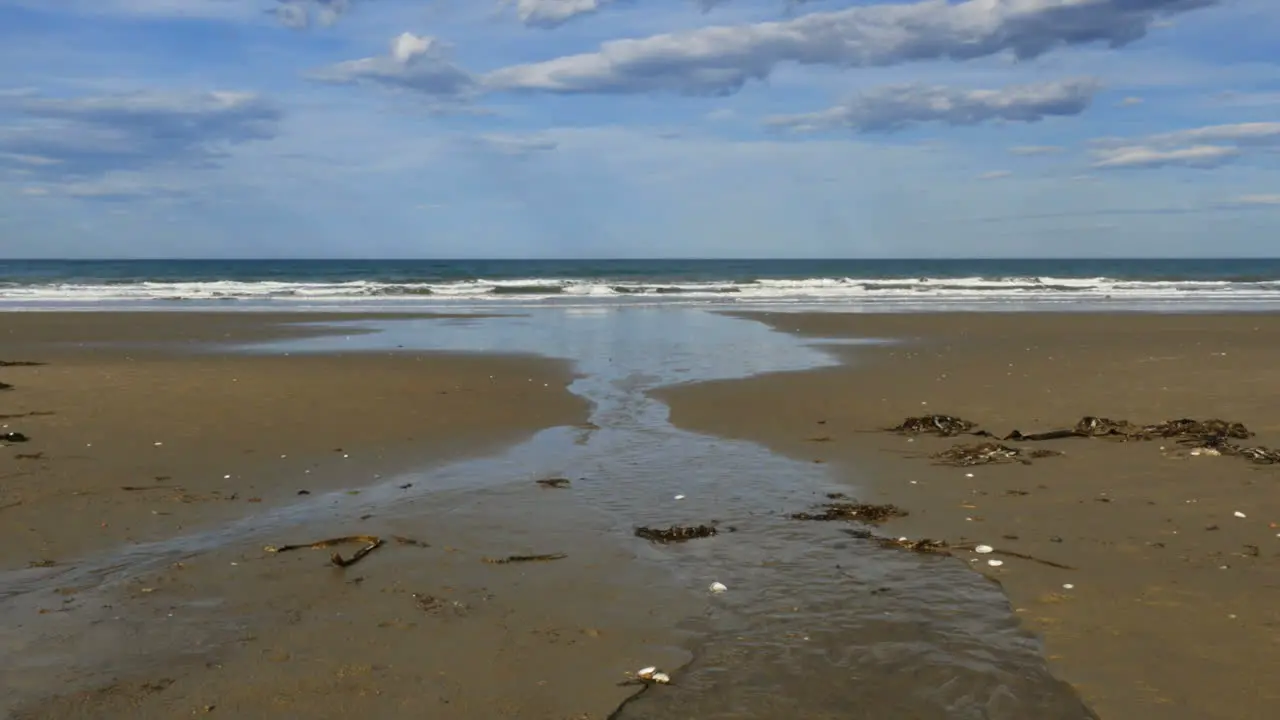 New Zealand Stream Crossing Moeraki Beach Zoom Up