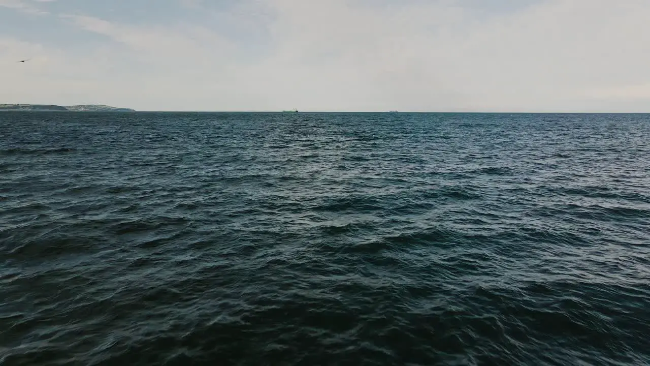 Aerial view from Crawfordsburn Northern Ireland looking out to the Irish Sea 4K