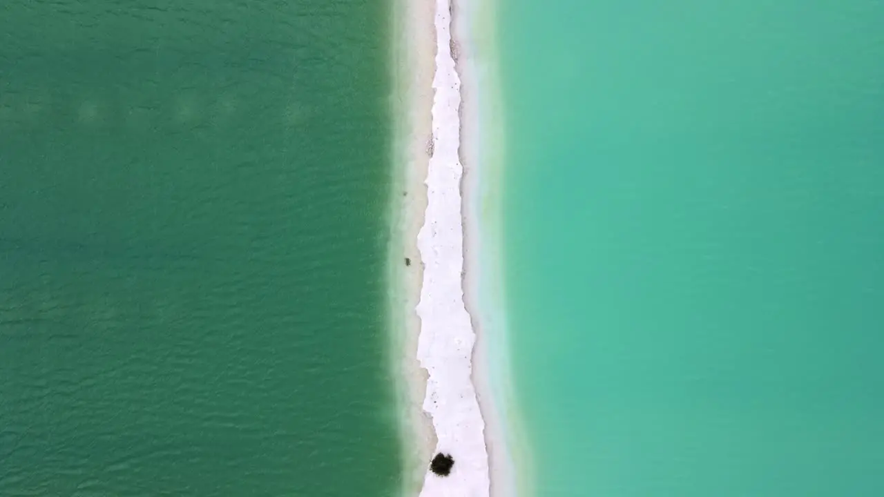 Birds eye view of Jurien Bay blue salt lakes