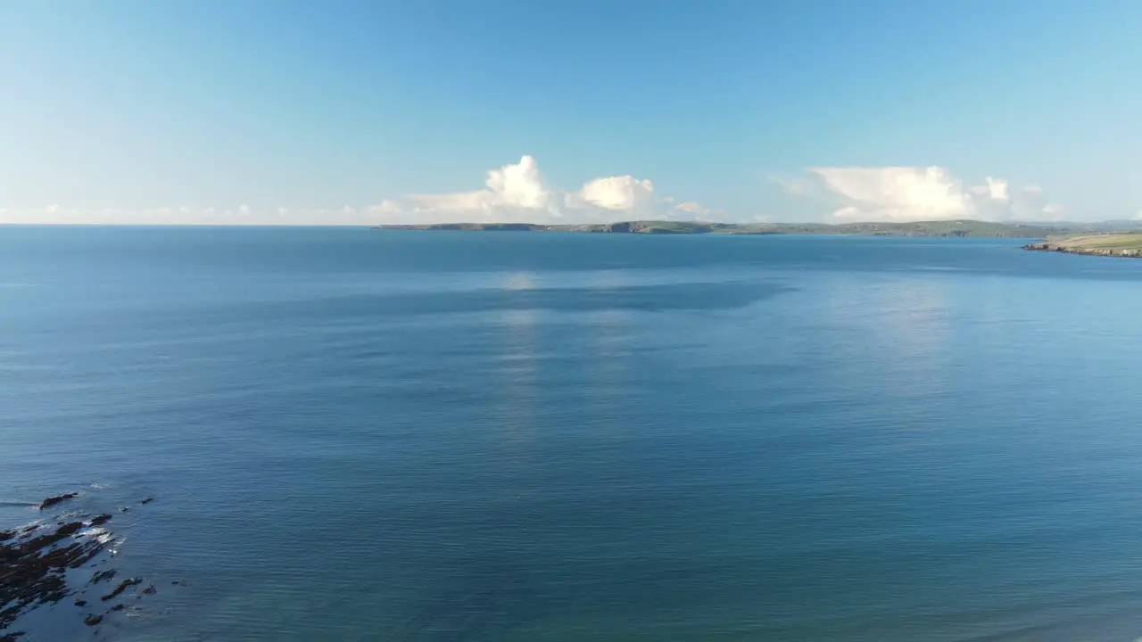 Calm Atlantic Ocean on a winter morning on the shores of Ireland