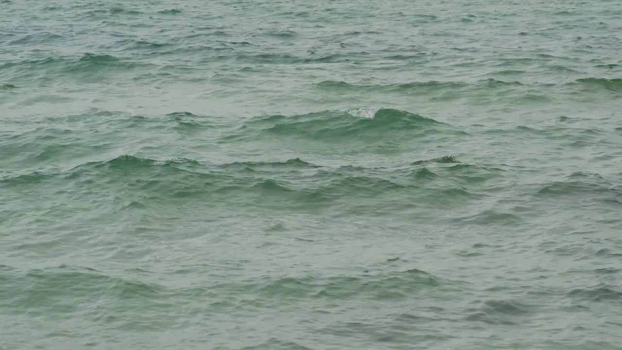 Slow motion of turquoise sea water rippling on surface