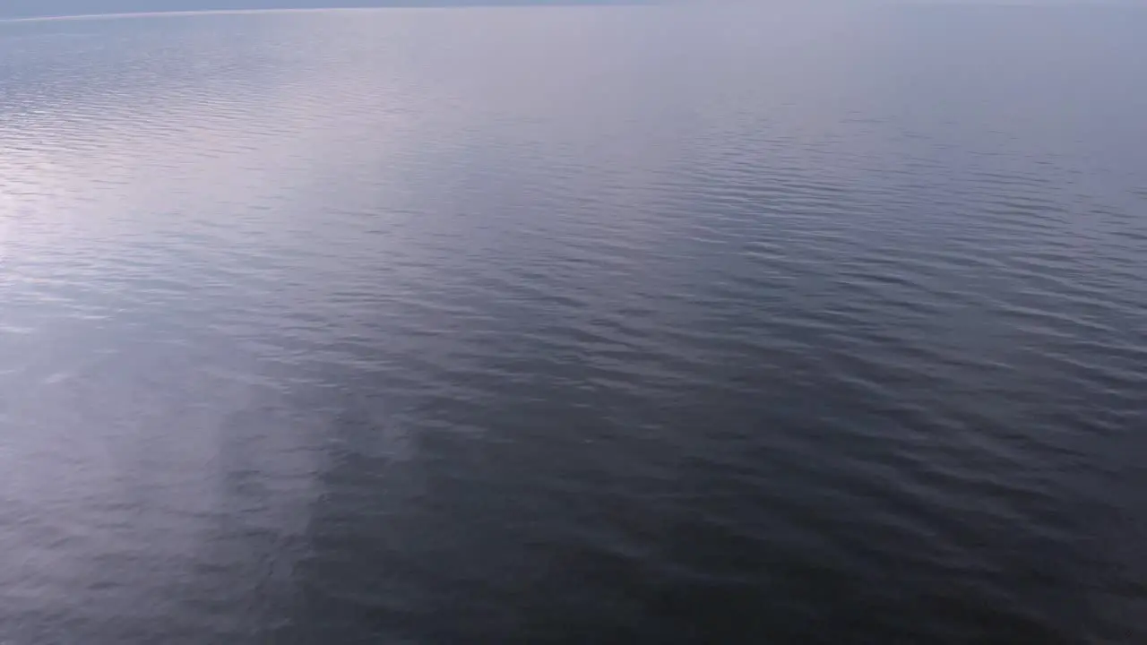 Ripples of calm soothing waters of Baltic sea aerial