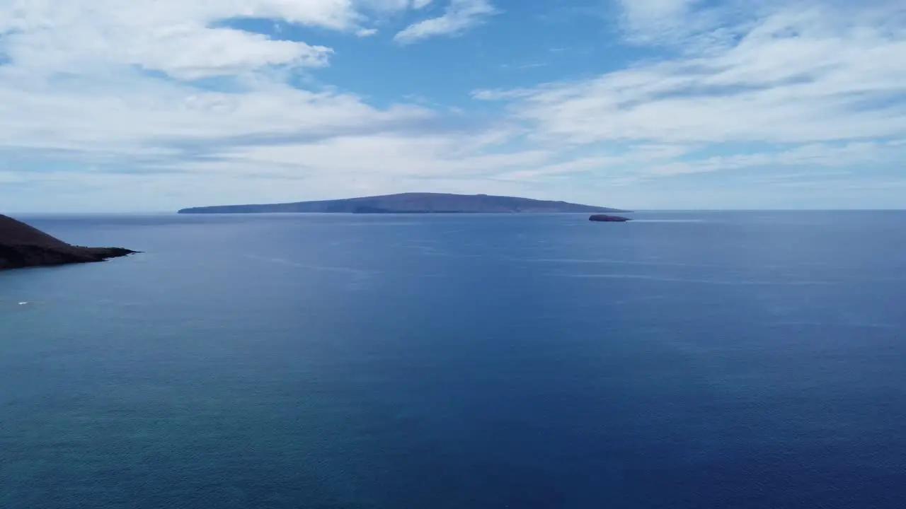 Amazing view of Hawaii and boat passing througgh in the background