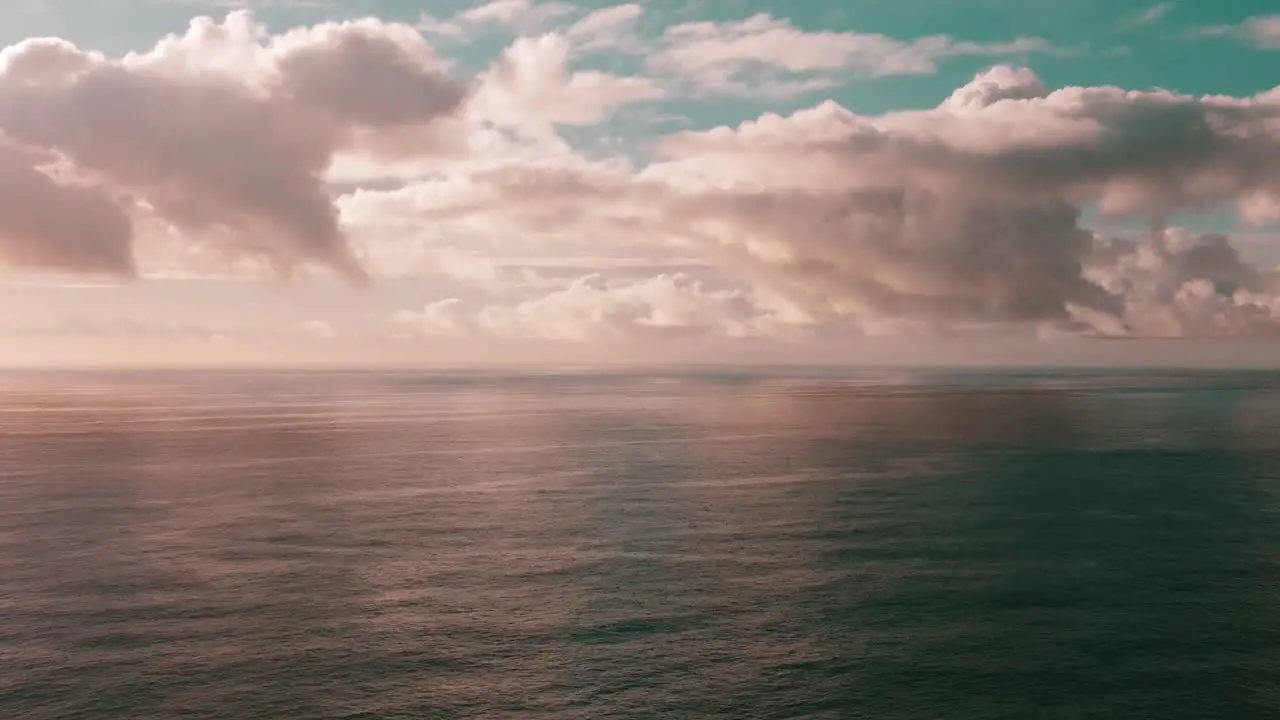 zooming Deeply Into Astonishing Seascape Landscape With Beautiful Clouds Ericeira Portugal