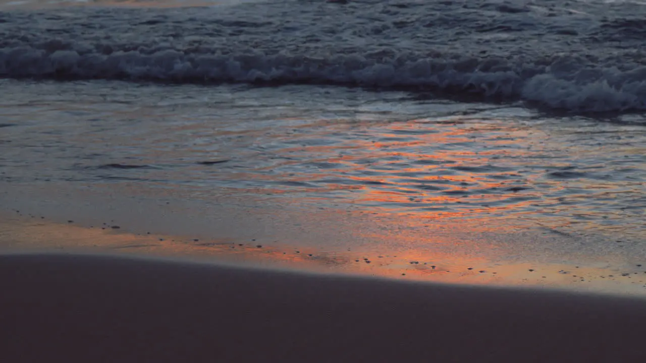 Waves Rushing On The Sandy Shoreline During Sunset In Wailea Maui County Hawaii United States